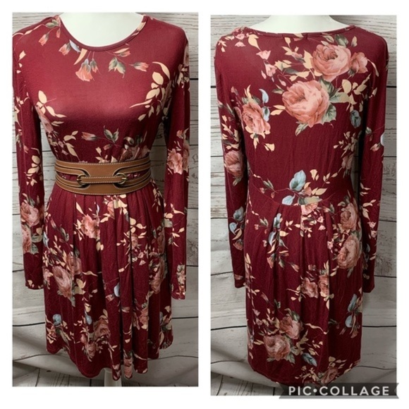 EUC 12 PM By Mon Ami Floral Babydoll Pleated Dress - Picture 2 of 10